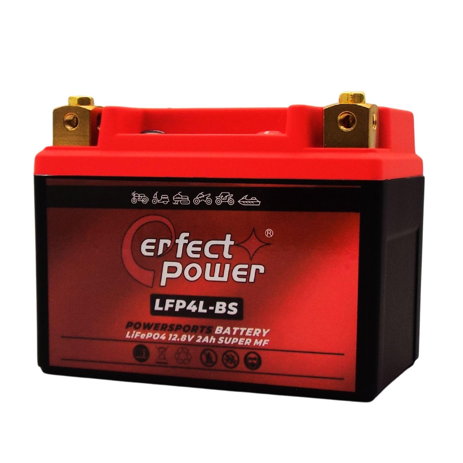 Amazon | パーフェクトパワー LFPR4L-BS バイク用 LiFePO4 リン酸鉄