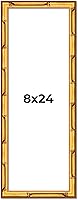 Vista 254 de Poster Palooza Marco de madera maciza de bambú dorado de 12 x 8 pulgadas con acrílico UV, respaldo de tablero de espuma y accesorios para colgar