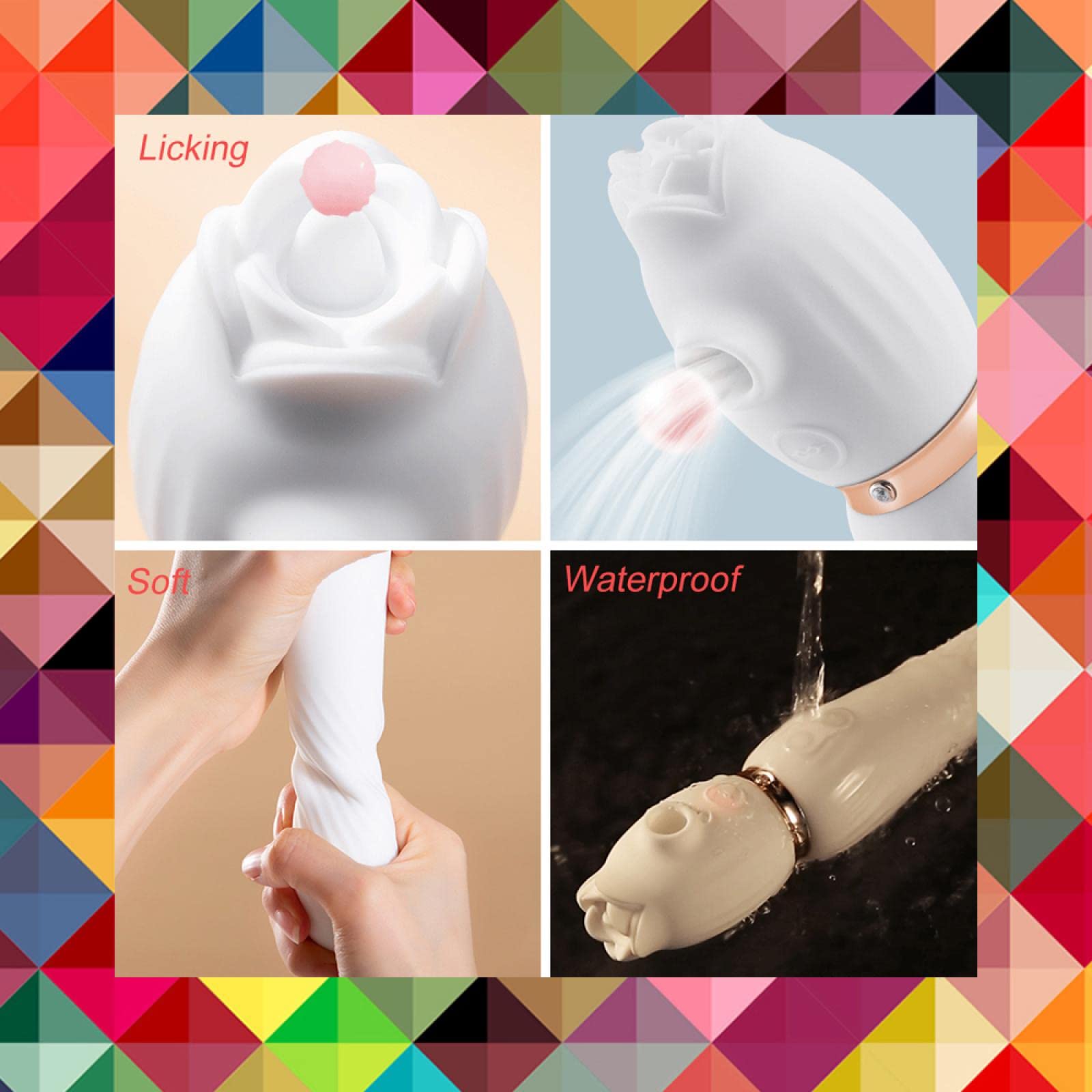 Dona Vibratori Vibratore clitorideo Vibratore per leccare la lingua per le donne Clitoride Riscaldamento del clitoride Stimolatore del vuoto Dildo Giocattoli del sesso per adulti 18