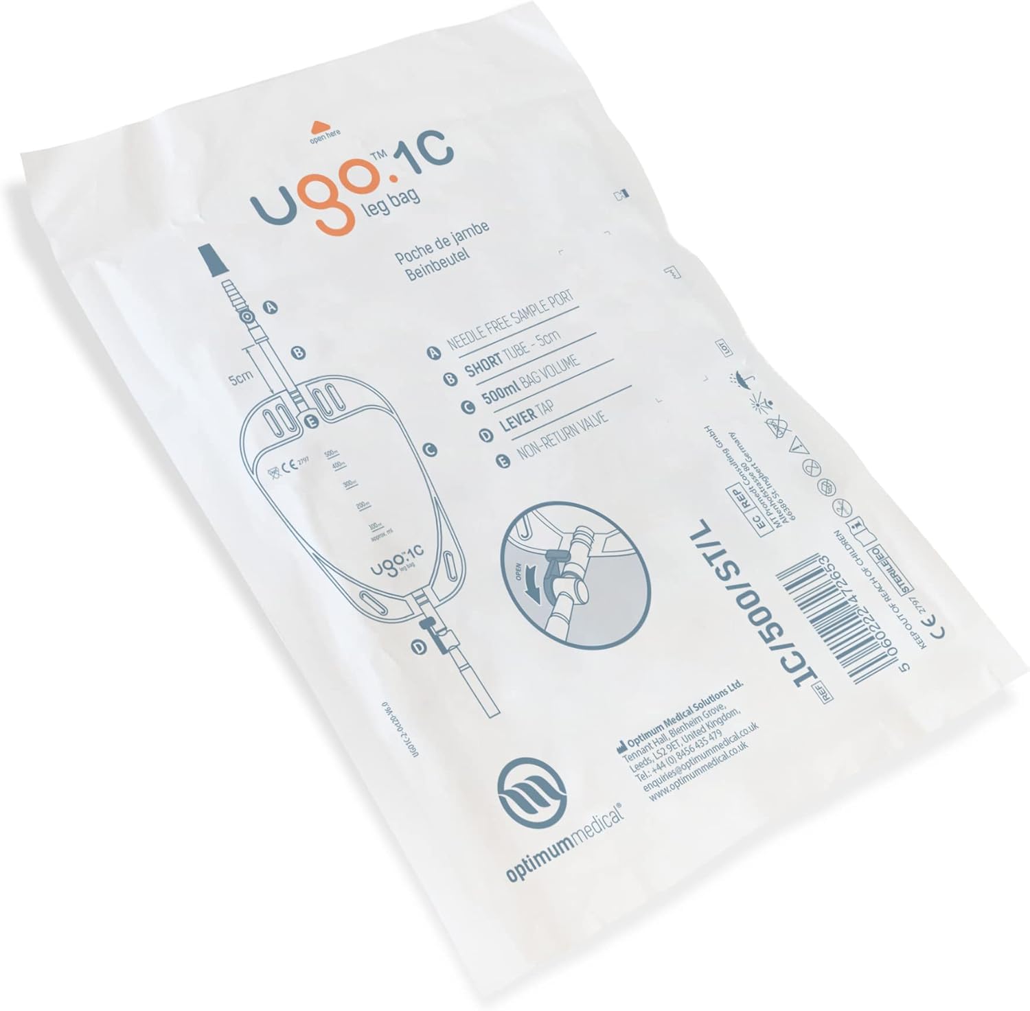 Buy Ugo Leg Bags Urine Drainage Bags/Catheter Leg Bags, T Tap or