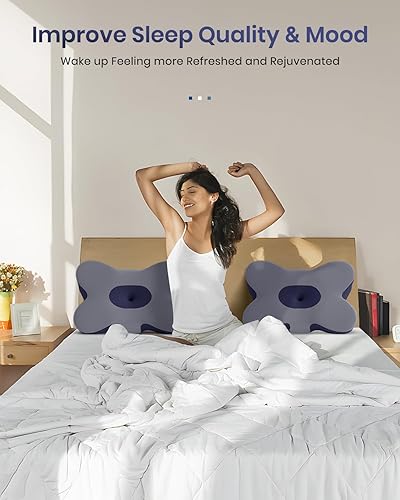 Miniatura 6 de Almohada cervical para aliviar el dolor de cuello, almohada refrescante de excelente apoyo para adultos, almohadas ergonómicas de espuma