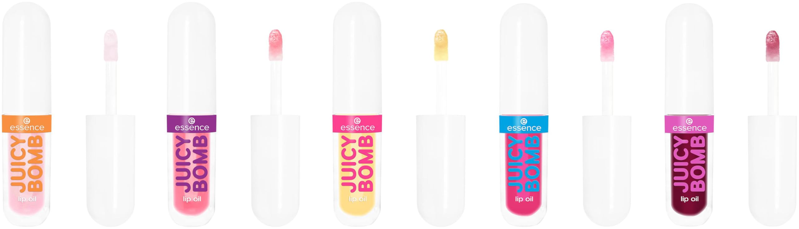 essence JUICY BOMB Set olio labbra, con oli, lucida (2.4ml)