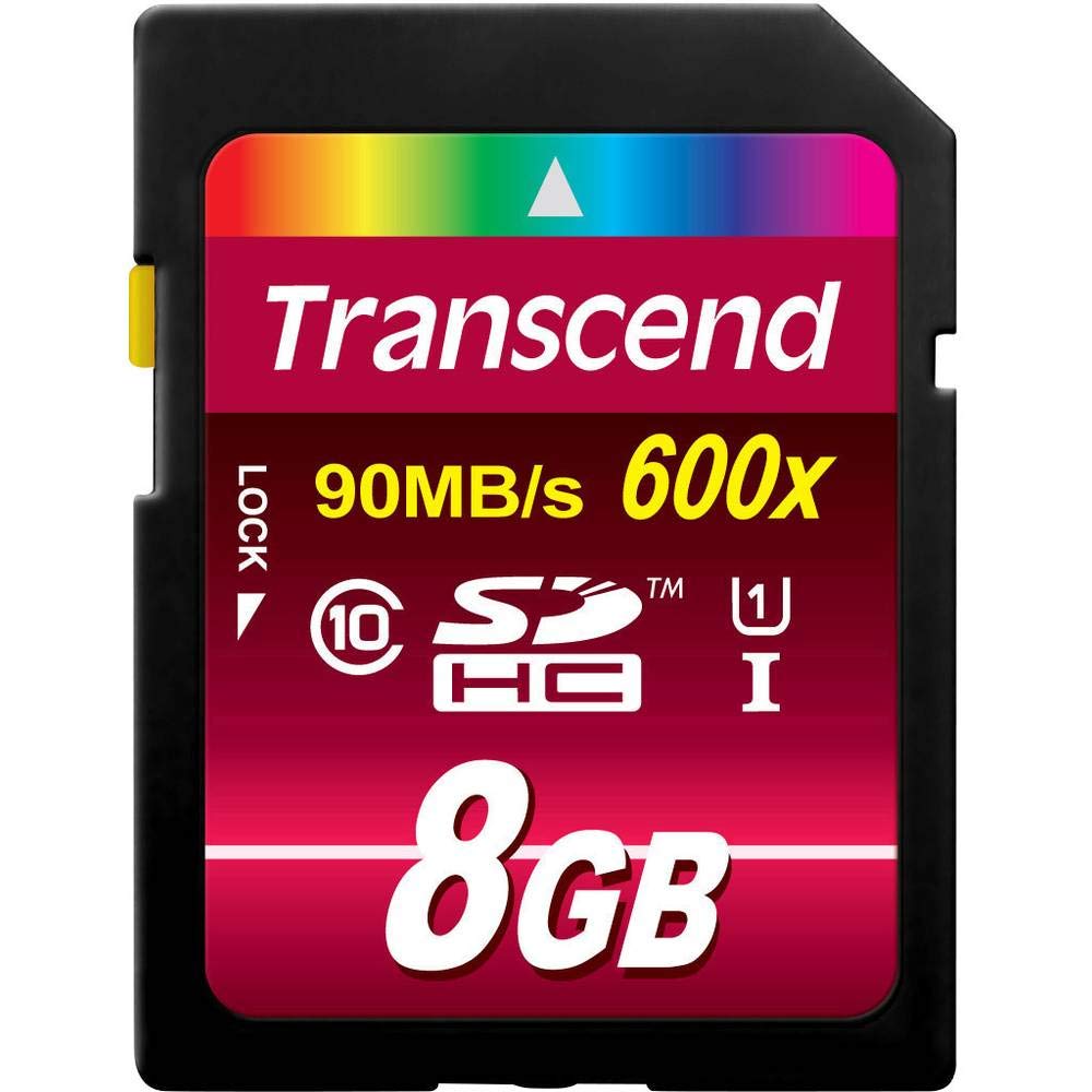 Transcend TS8GSDHC10U1 Scheda di Memoria SDHC da 8 GB, UHS-I 600x, Classe 10