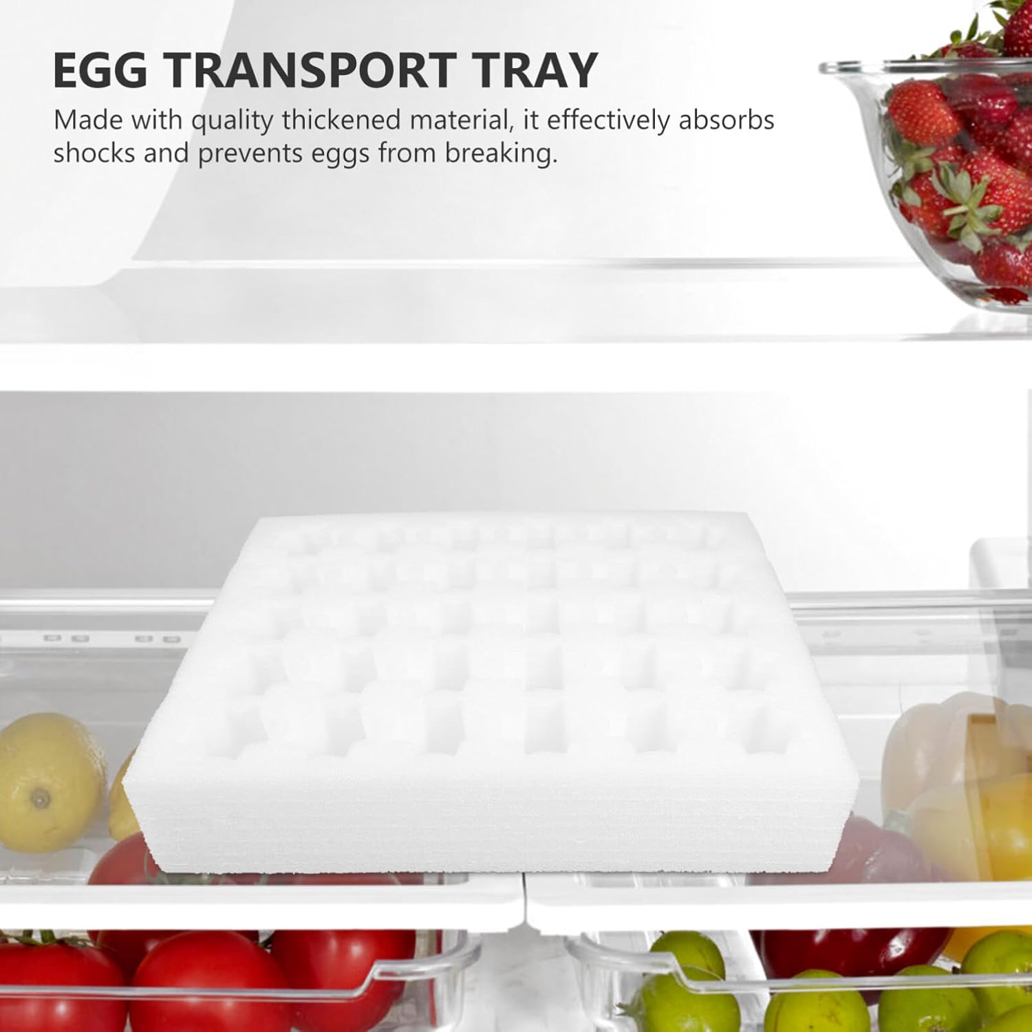 2pcs Quail Egg Container Foam Eggs Tray Quail Eggs Storage Tray Refrigerator Egg Trays Foam Quail Egg Tray Eggs Storage Container for Home Mall Egg Flat Carton Box (White 24.50X21.00X7.50CM) (White