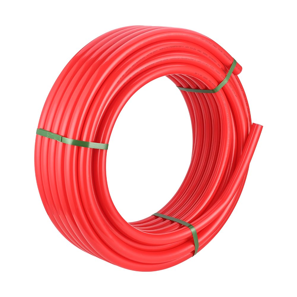 EFIELD1/2 Inch x 100 ft Pex A Pipe, Red, Flexible Water Tubing for Hot, Cold and Potable Water-Plumbing Application with a Pipe Cutter (Red)