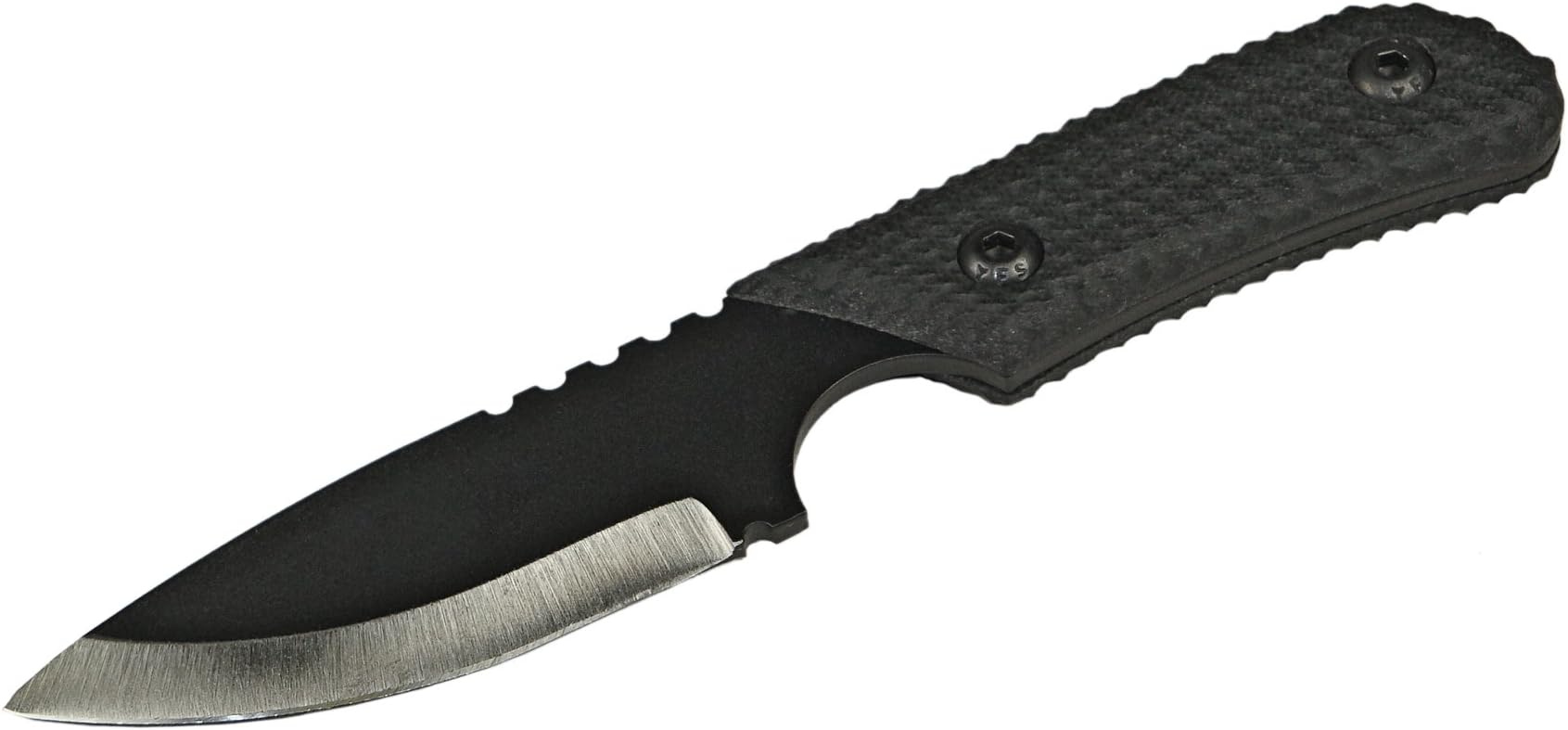 Hot Shot Tactical Short Fixed Blade Knife, Matt Black
