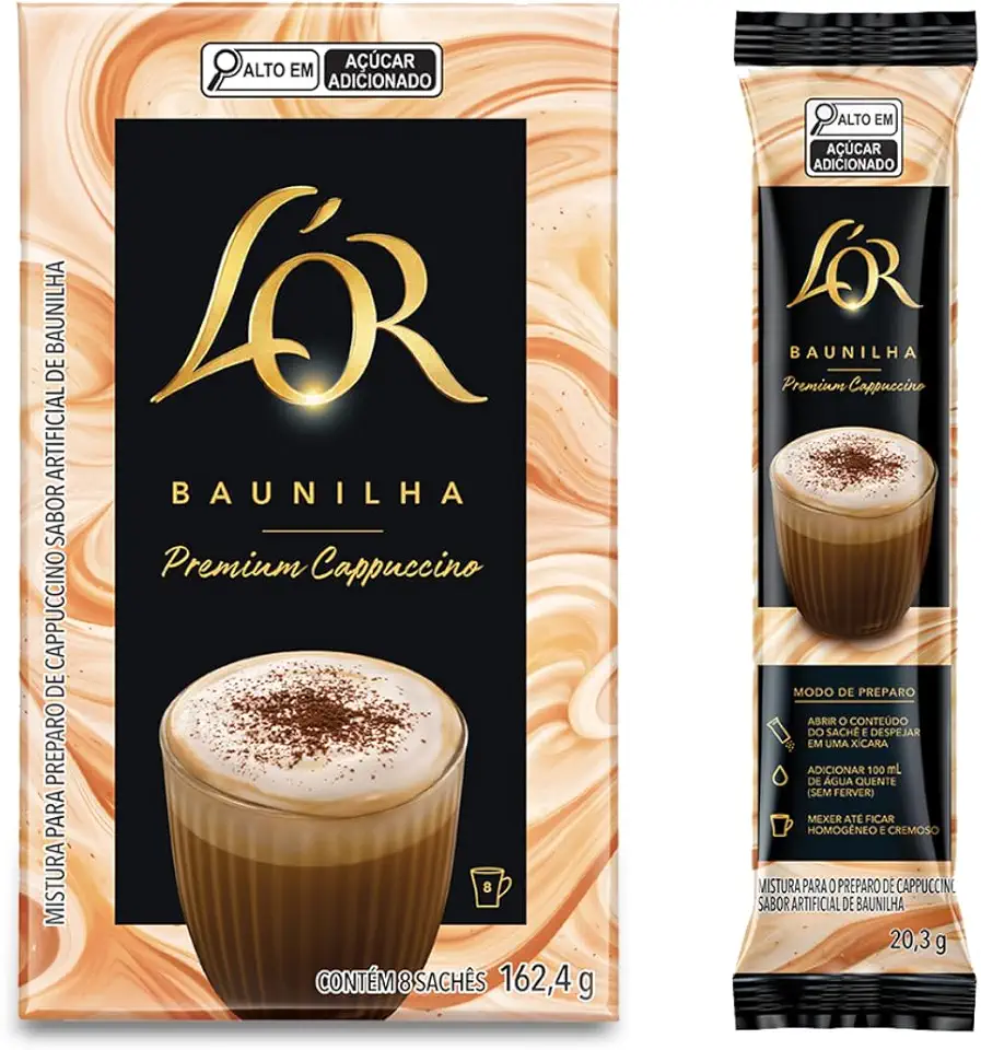 Cappuccino Premium L'OR Baunilha 8 uni.