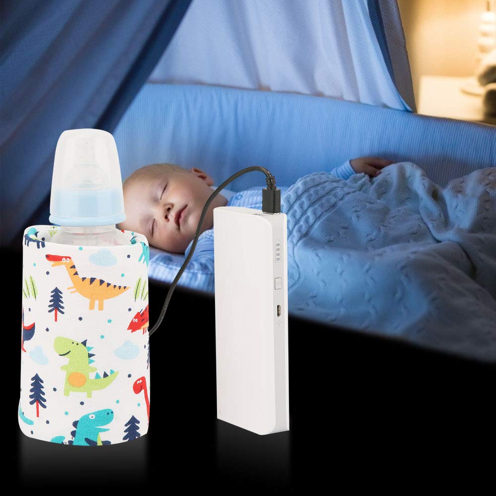 Travel Baby Bottle Warmer, No Fluorescent Agent USB Baby