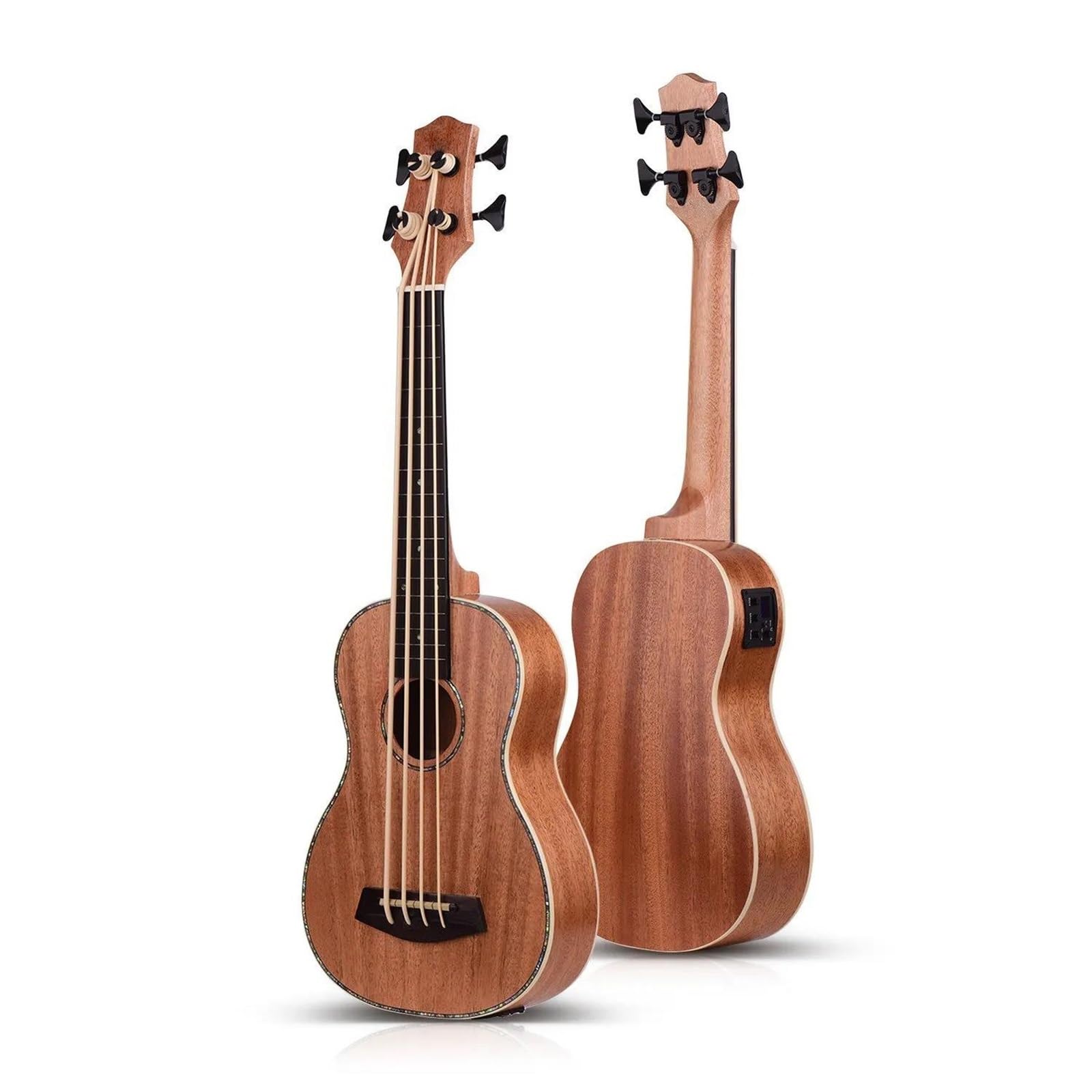 Ukulele 30 Calowe Ukulele Elektryczne Korpus Ze Sklejki Sapele Podstrunnica Z Gumowymi Strunami Wbudowany Tuner Korektor
