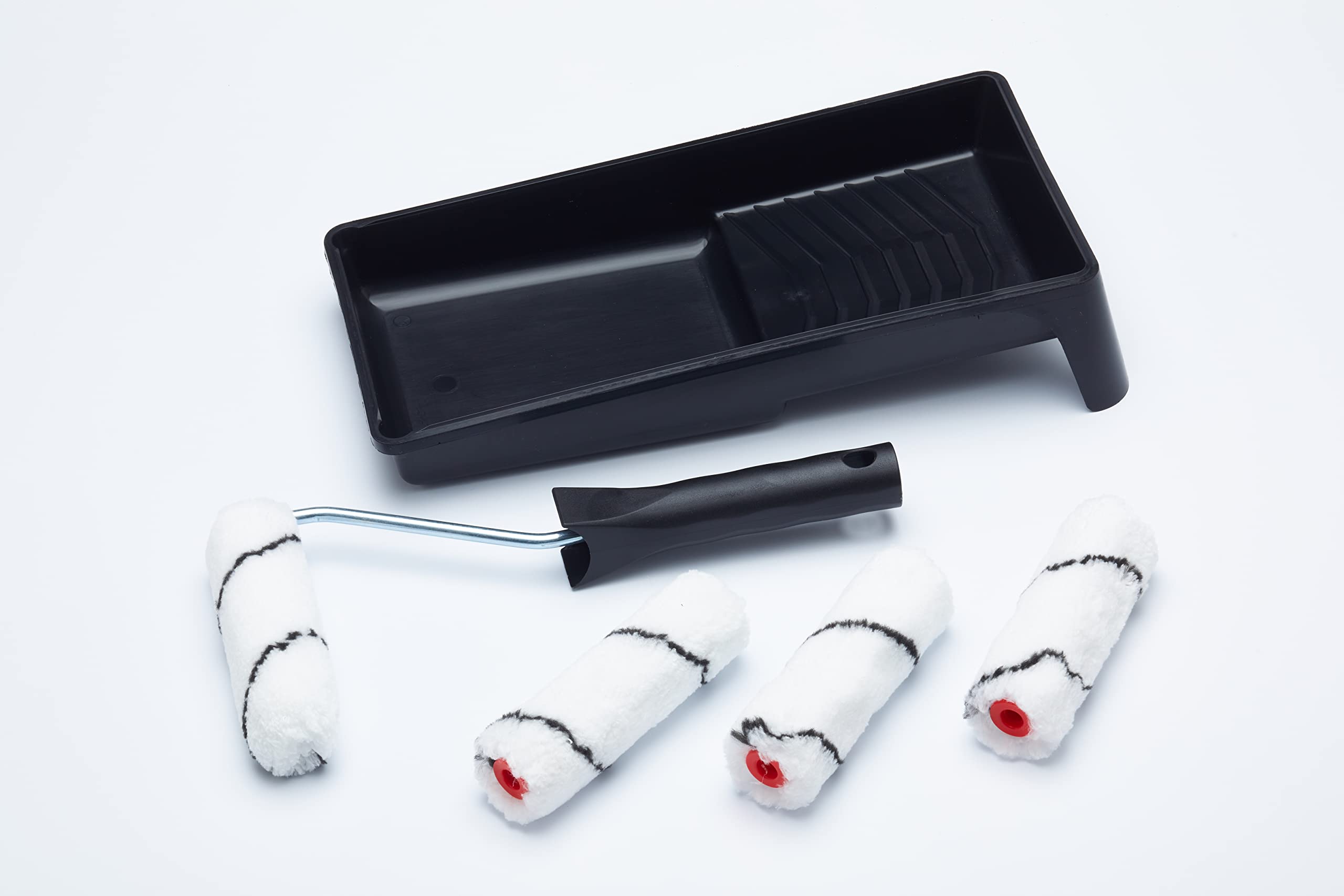 ProDec Microfibre Mini Paint Roller Set 12mm Pile with Frame & Recycled Tray 6pc
