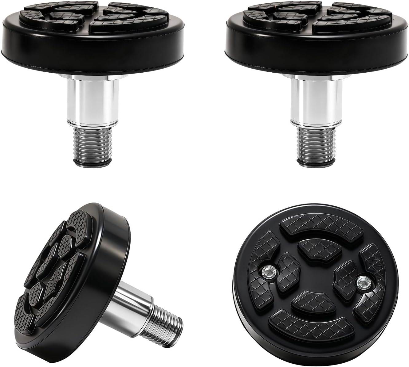 4 Pack 35mm Shaft Diameter Car Lift Round Tray Rubber Pads, Durable Rubber Round Tray Pads Replacement for Bendpak Maxjax Rotary 2 Post Lift and Other 35mm Shaft Diameter Lifts