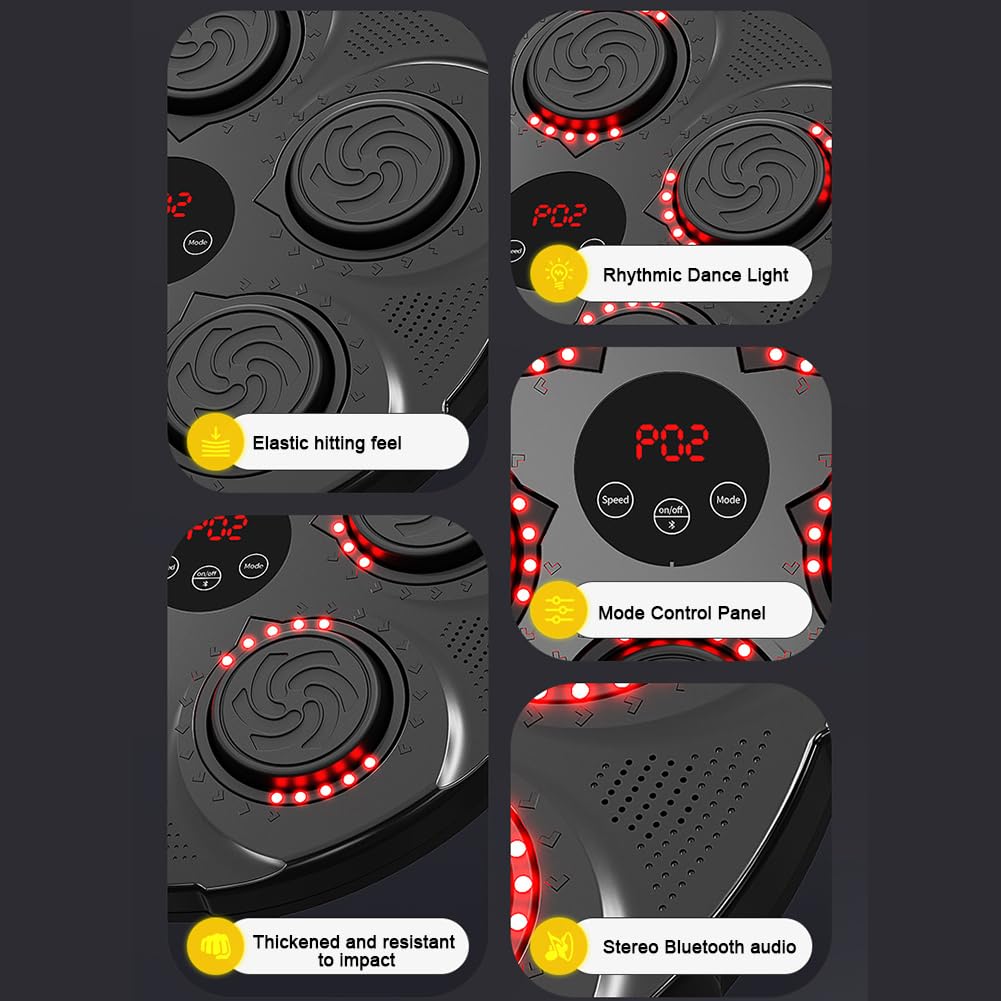 Music Boxing Machine, Musica elettronica Boxing Machine, Musica elettronica da parete Attrezzatura per l'allenamento, Divertimento elettronico intelligente Bluetooth montato a parete Boxing Tr