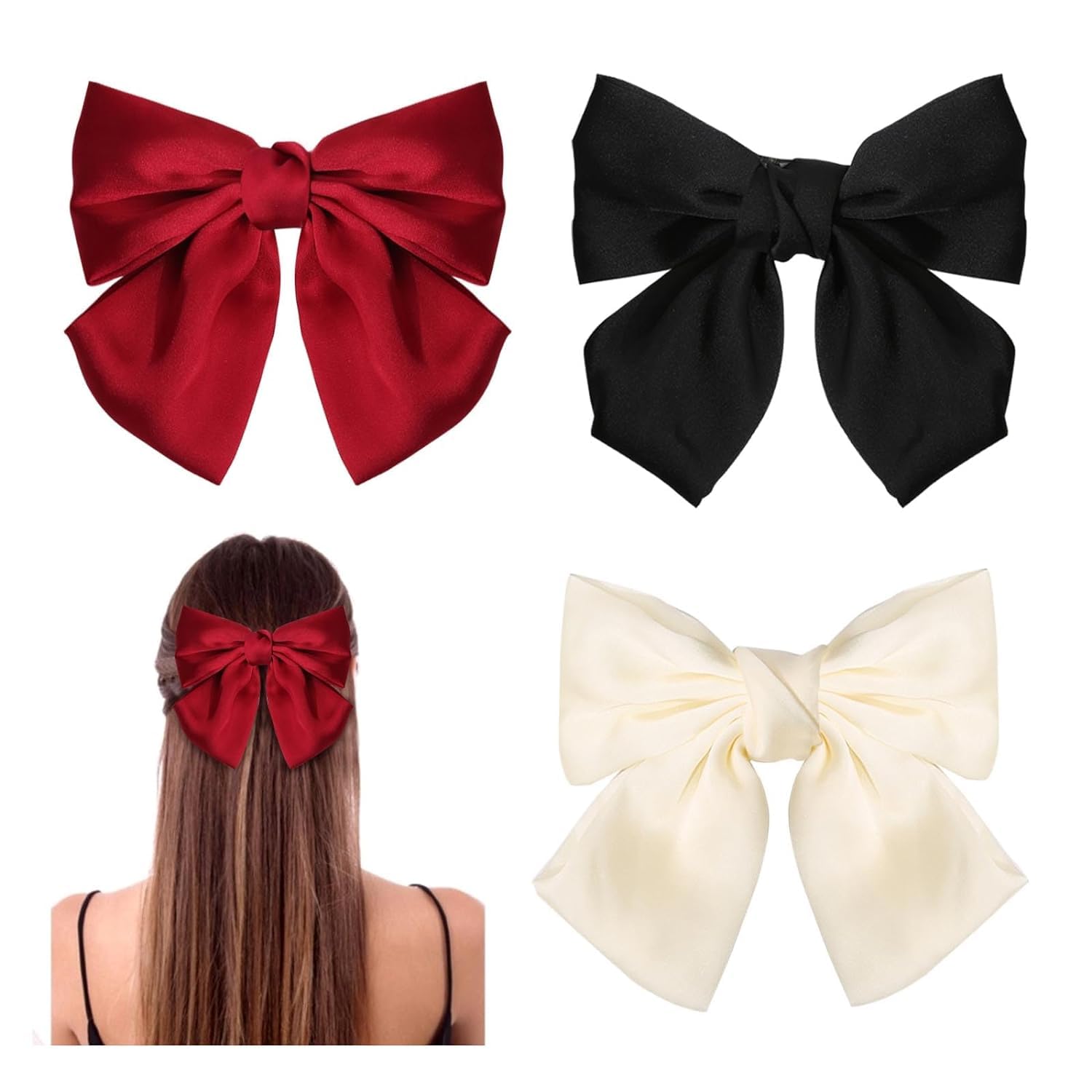 Dalababa Haarspangen Mit Satin-Schleife – Elegante Haarschmuck Für Frauen & Mädchen