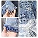 ASHER FASHION Girls Denim Jacket Girls Bow Jacket 3D Flower Denim Jacket