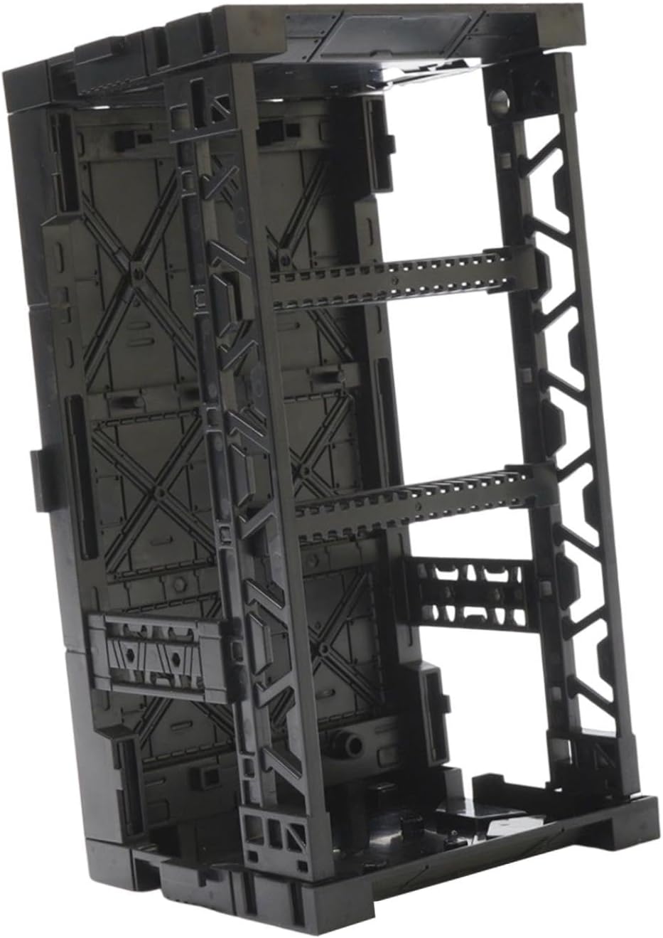 Anime Figure Display Stand Box with Lid, Black Pp