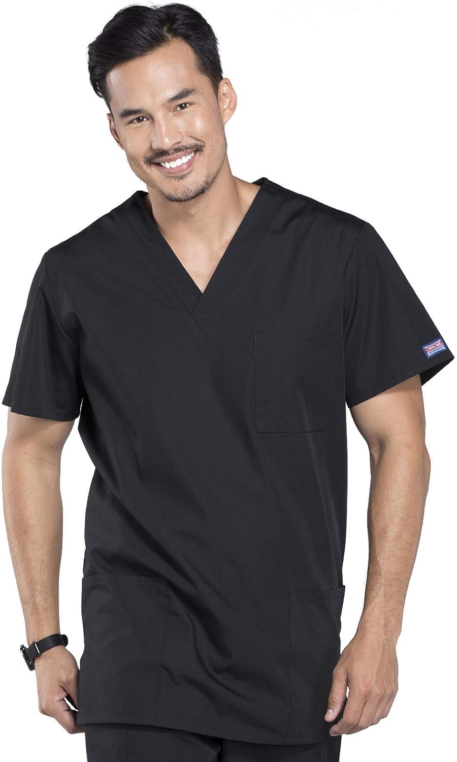 Cherokee Scrub Sets for Women and Men, 6 Pocket Medical Scrubs with V-Neck Top 4876 & Drawstring Cargo Pant 4100 - Image 2