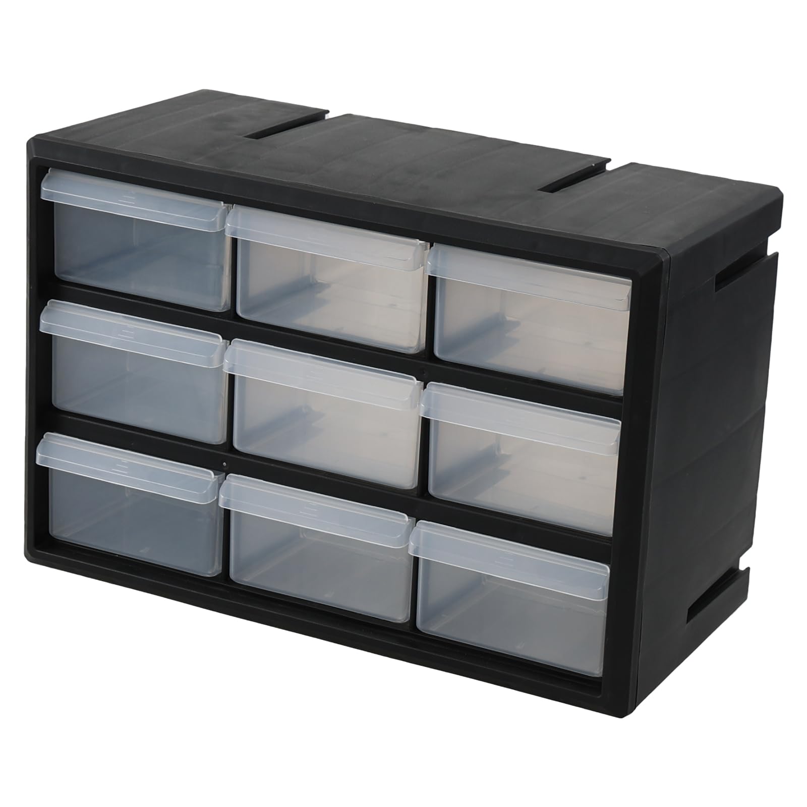 Asking 9-Drawer Plastic Drawer Storage Cabinet for Garage, Small Parts Organizer Cabinet for Hardware, Craft, Screws, Black