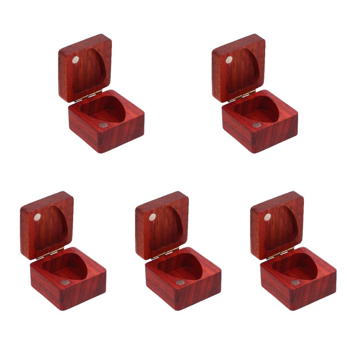 Toddmomy 5 Piezas Caja de Madera para Púas de Guitarra, Portátil y