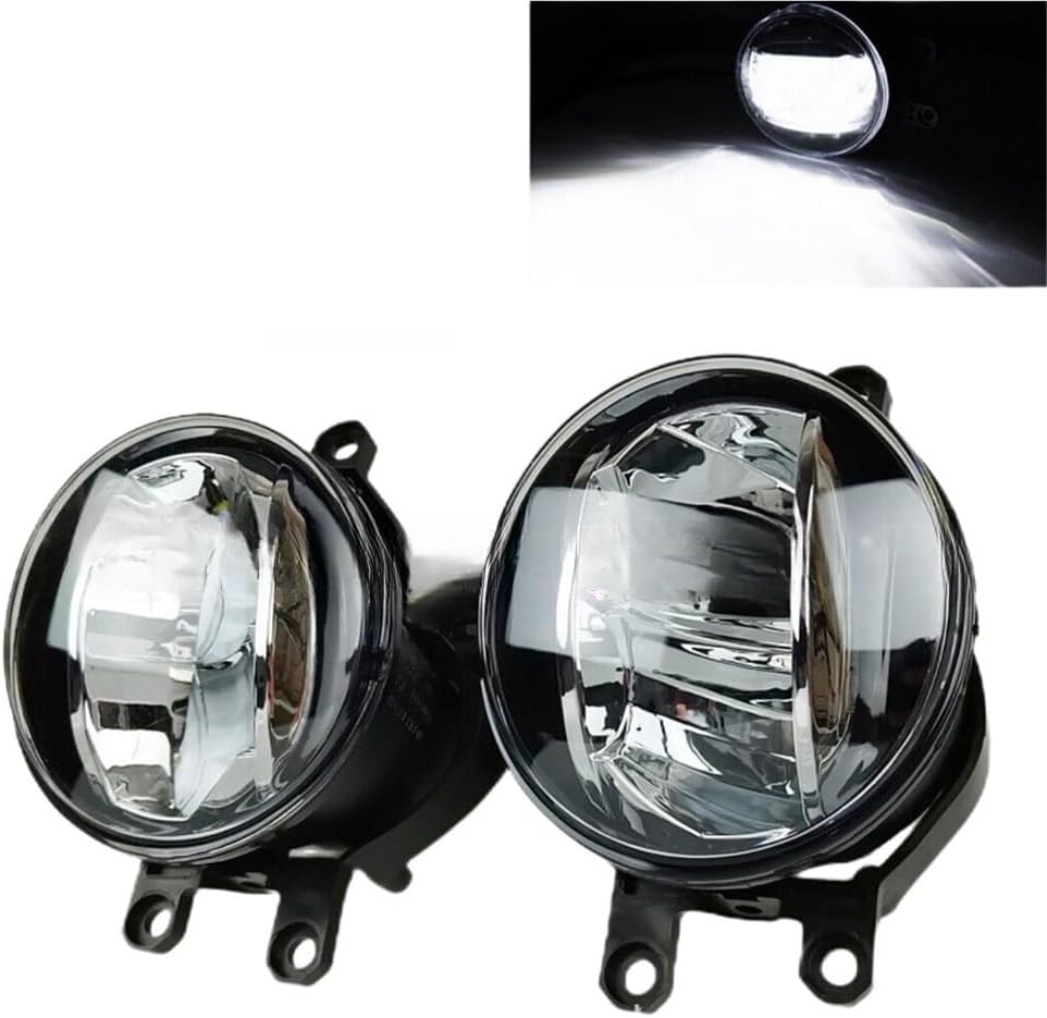 Front Bumper Fog Lights Compatible with Toyota Sienna 2018-2020 Yellow Glass Halogen Fog Light Kit Car accessories Includes 2pcs Front Bumper Fog lamp