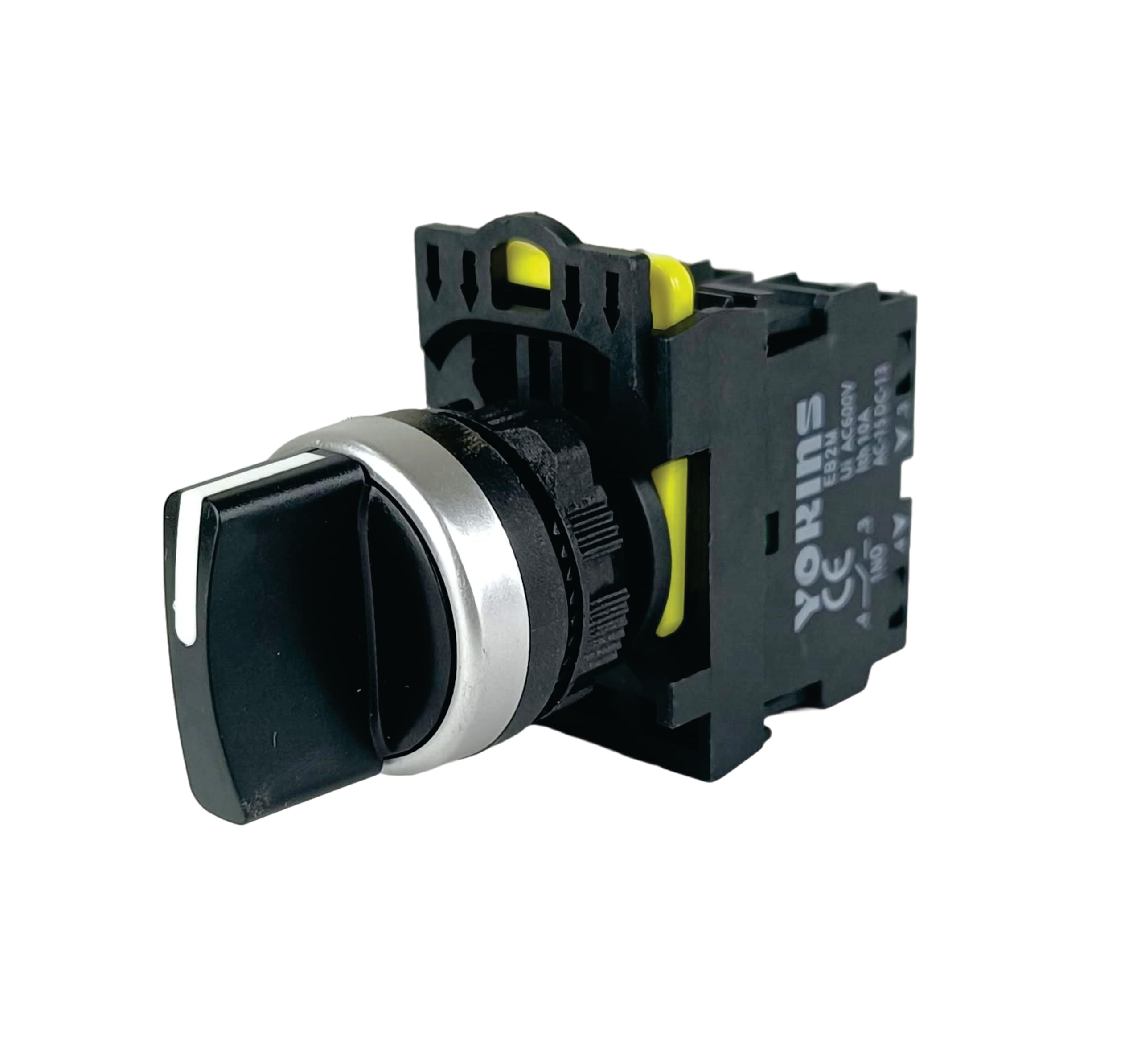 YOKINS Switch Maintained Push Button, 3 way position, EB2M-A-20XS, 22mm Black color with spring return with 2NO (copper & silver contacts)-image-40