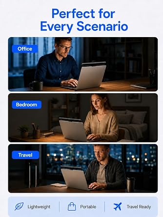Dizüstü Bilgisayar Monitörü Işık Çubuğu, USB e-Okuma LED Görev Lambası, 3 Ayarlanabilir Renk Sıcaklığı, 10 Karartma Parlaklık Seviyesi, Ekran Parlaması Yok, Uzay Tasarrufu, Göz Sağlığı Hizmeti,