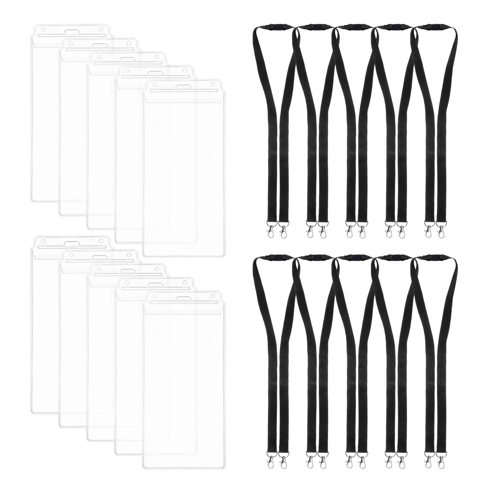 Etui na bilety koncertowe ze smyczą na klucze na bilety koncertowe i bilety koncertowe 103 x 205 mm [10 sztuk] etui na dowód osobisty na imprezy sportowe bilety