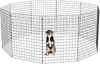 Cercado Móvel Pet Grande Dobrável para Cachorros Pequeno e Médio Porte Coelho 80cm Altura Cercadinho Articulado Portátil (PRETO, 10 TELAS)