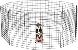 Cercado Móvel Pet Grande Dobrável para Cachorros Pequeno e Médio Porte Coelho 80cm Altura Cercadinho Articulado Portátil (PRETO, 10 TELAS)