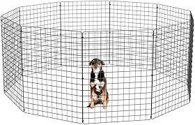 Cercado Móvel Pet Grande Dobrável para Cachorros Pequeno e Médio Porte Coelho 80cm Altura Cercadinho Articulado Portátil (PRETO, 10 TELAS)
