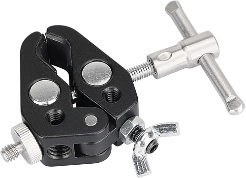 Miniatura 6 de CAMVATE Abrazadera Super Crab con adaptador de tornillo de 14"-20 y tuerca de tornillo de mariposa de ala de cierre hermético de 14"-20 - 3062