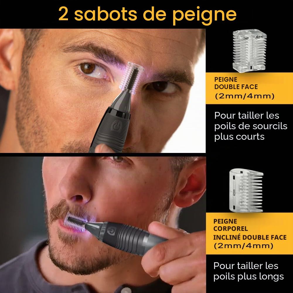 Micro Touch Max Titanium Tondeuse à cheveux éclairée