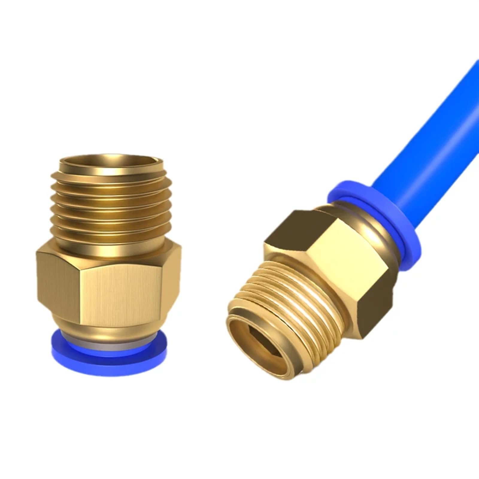 10 Teile/los PC4 6 8 10 -M6 M8x1 M8x1,25 M10x1 M10X1,5 M12X1,75 M16x2 Pneumatische Stecker Luftröhre Schnell-Release Gerade Durch (Color : PC4-M8)