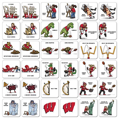 Image of YouTheFan NCAA Officially-Licensed Memory Match Game - Humorous, Team-Specific, Original Hand-Drawn Artwork, Fun for the Whole Family, for Fans Young and Old
