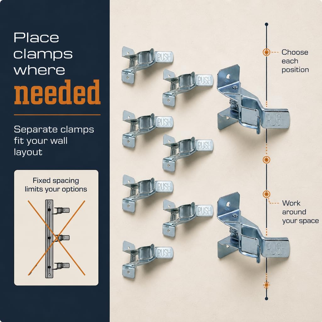 Wall Mount Spring Clamps - Organize Your Tools! -5 Wall Mount Spring Clamps - Organize Your Tools! -5