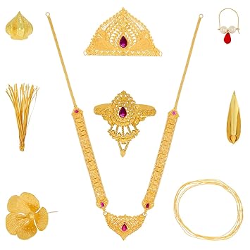 WHP Jewellers Gold (916) Ornaments Combo Set for Ganapati -GGPSD22049510
