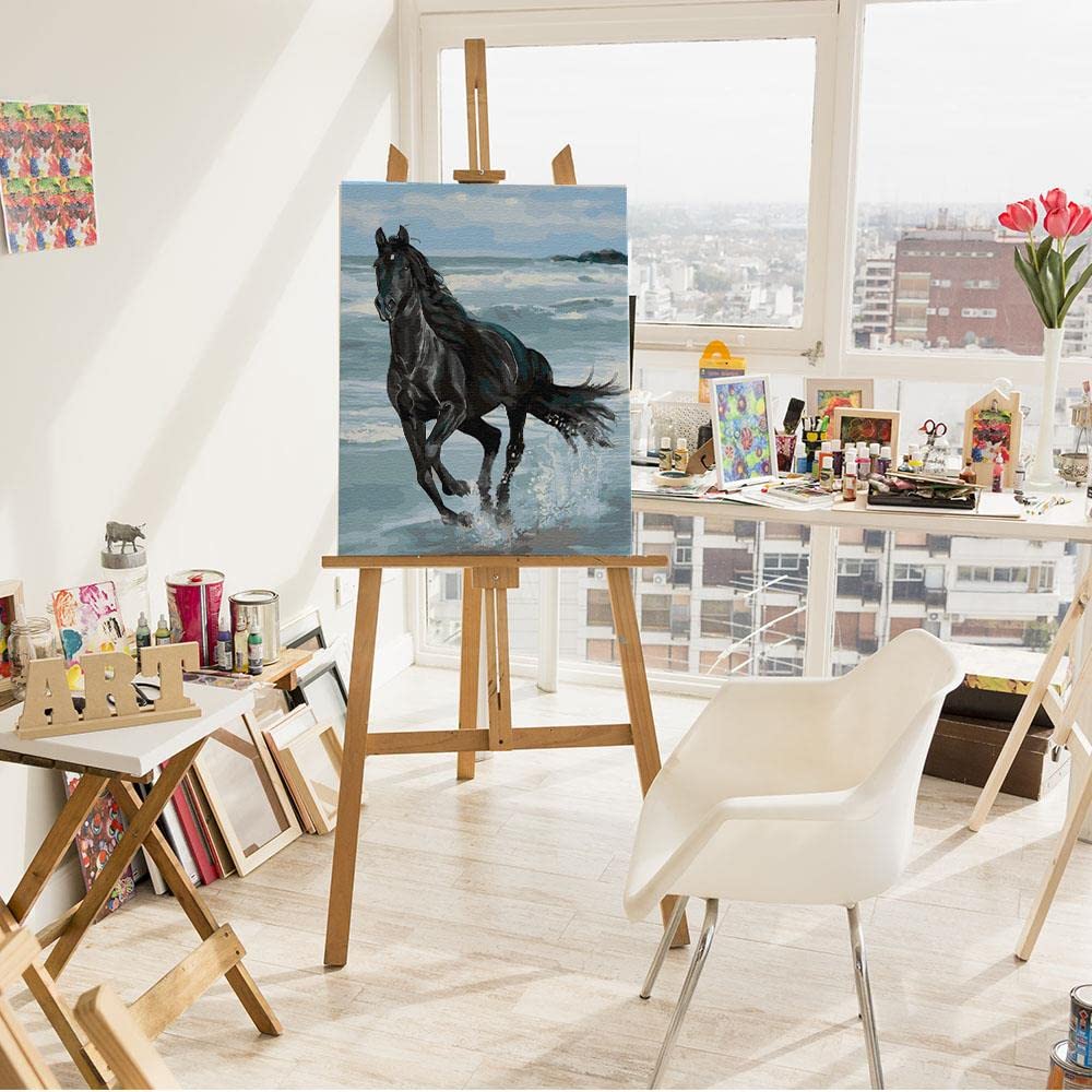Artnapi Dipingi Con I Numeri – Kit 40x50 Cm Con Tela E Cornice – Strade Forestali – Dipinto Ad Olio Rilassante Per Adulti E Bambini - 2