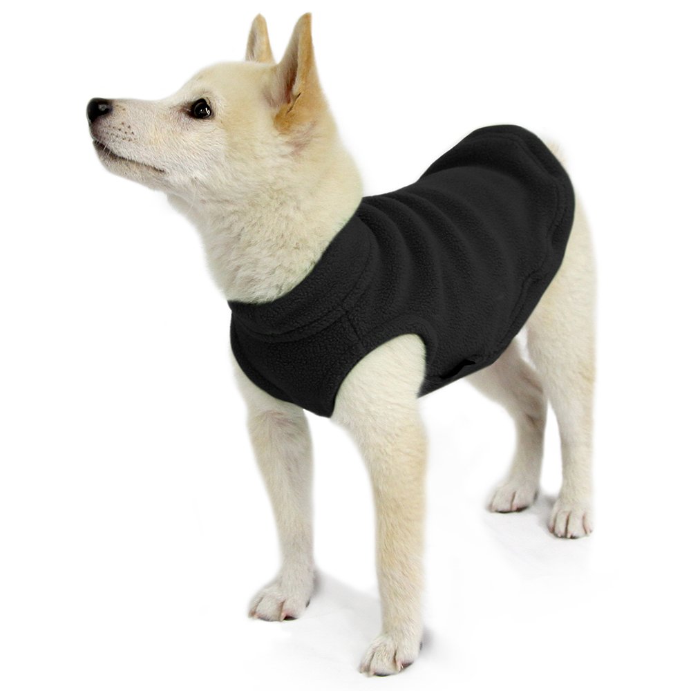 Gooby - Stretch Fleece Vest, Pullover Fleece Vest Jacket Sweater for Dogs, Black, Medium - 4