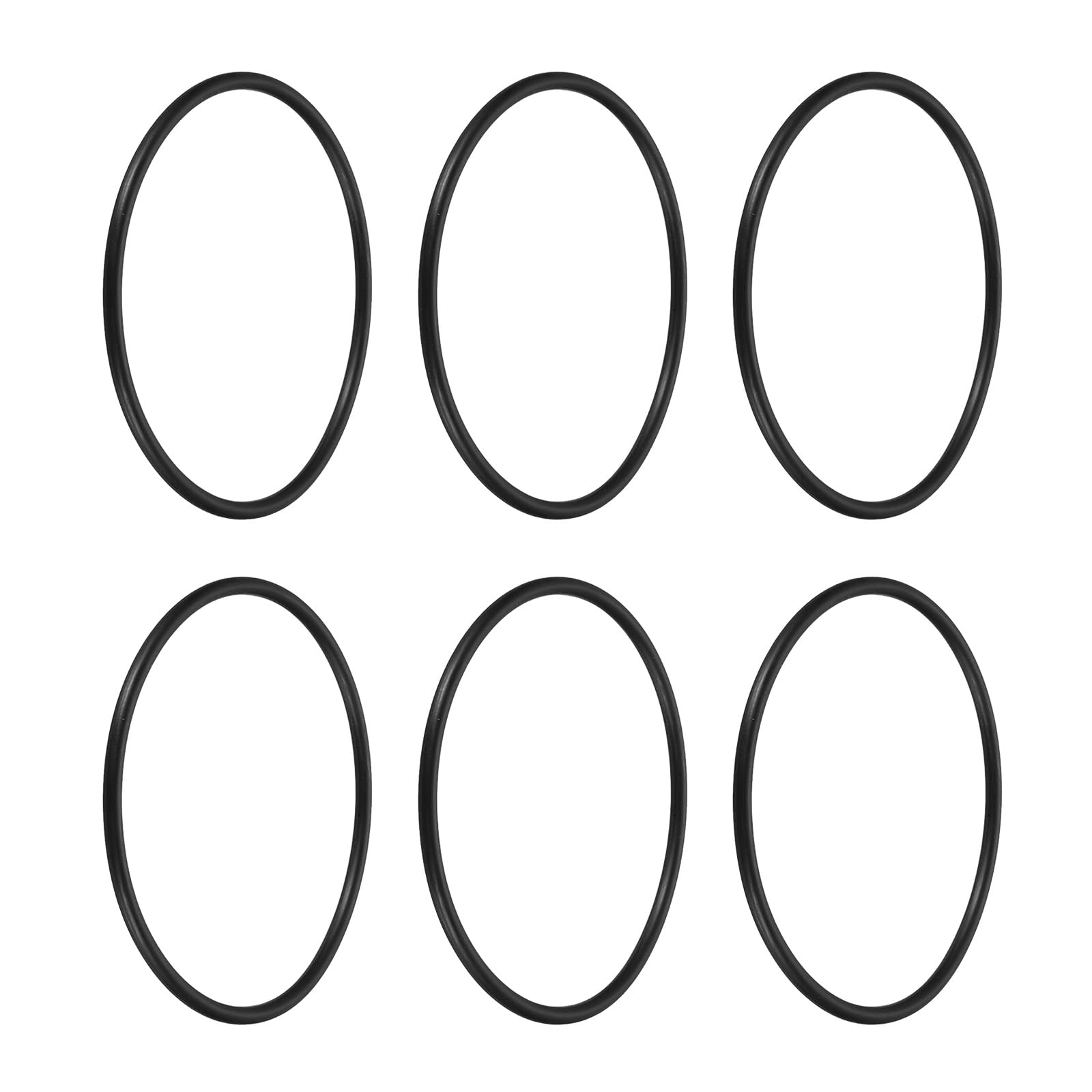 sourcing map 6Pcs AS-239 Nitrile Rubber O-Rings, 3-5/8" ID, 3-7/8" OD, 1/8" Width Round Seal Rings Gasket for Automotive Machine Faucet Seal Repair Plumbing Compressor, 70 Durometer, Black