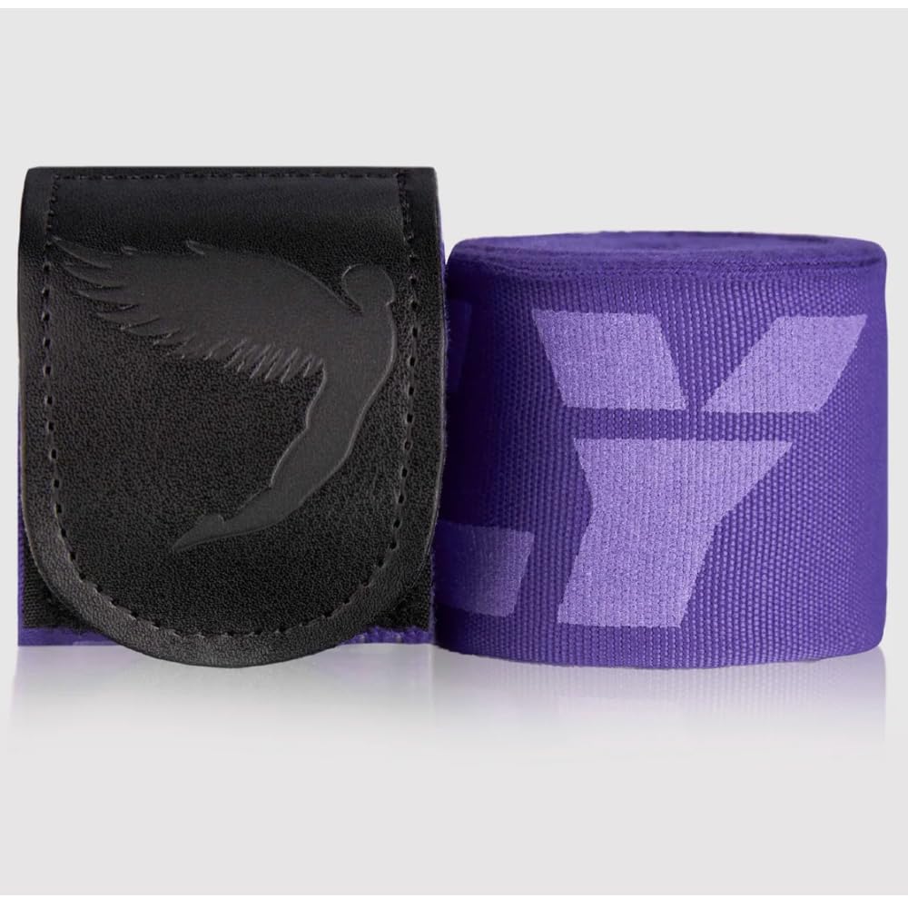 FLY Sports Premium Boxing and Martial Arts Equipment | Boxing Hand Wraps | Big Logo Handwraps Purple 250cm