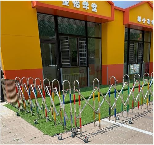 Miniatura 7 de Barricada de metal expandible de acero inoxidable - Puerta de barrera de seguridad móvil - Valla de tráfico retráctil - para garajes, escuelas
