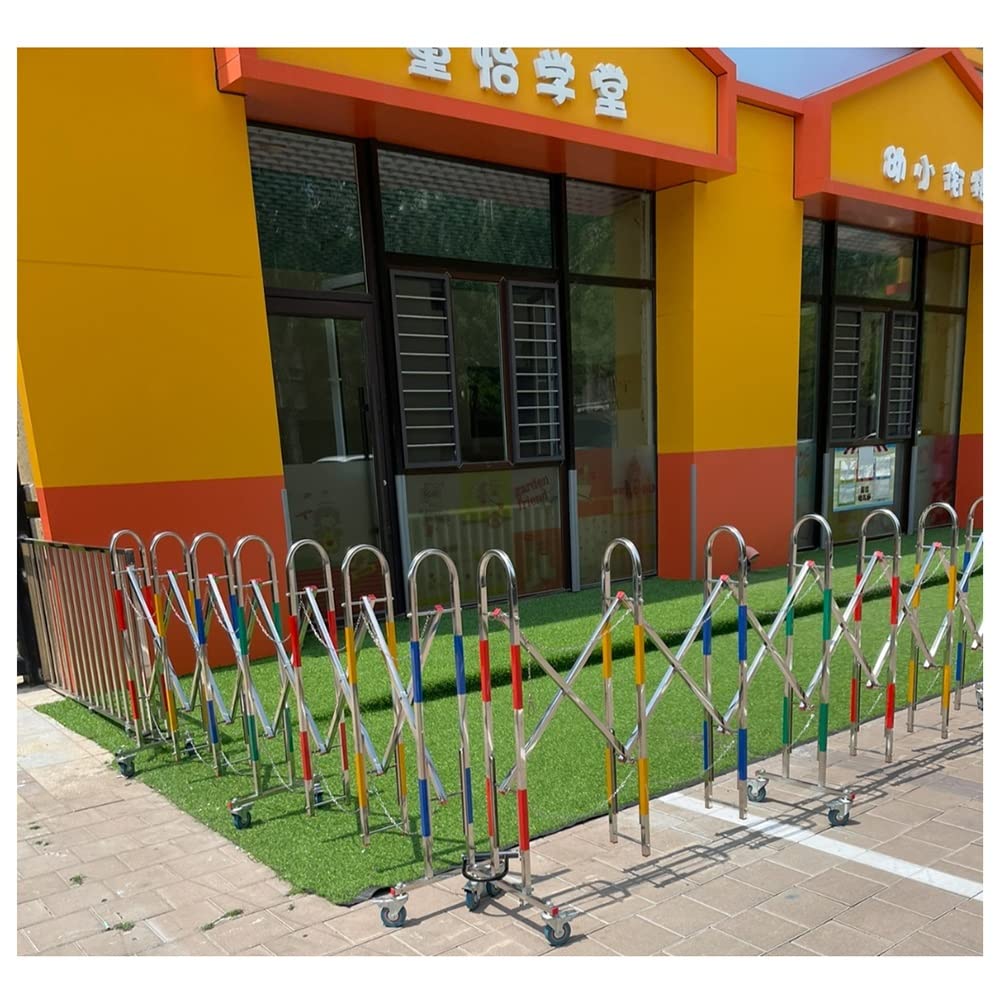 Barrera de Seguridad retráctil de Acero Inoxidable - Valla de tráfico Extensible para garajes, escuelas y centros comerciales - Solución de Control de Acceso portátil MUL