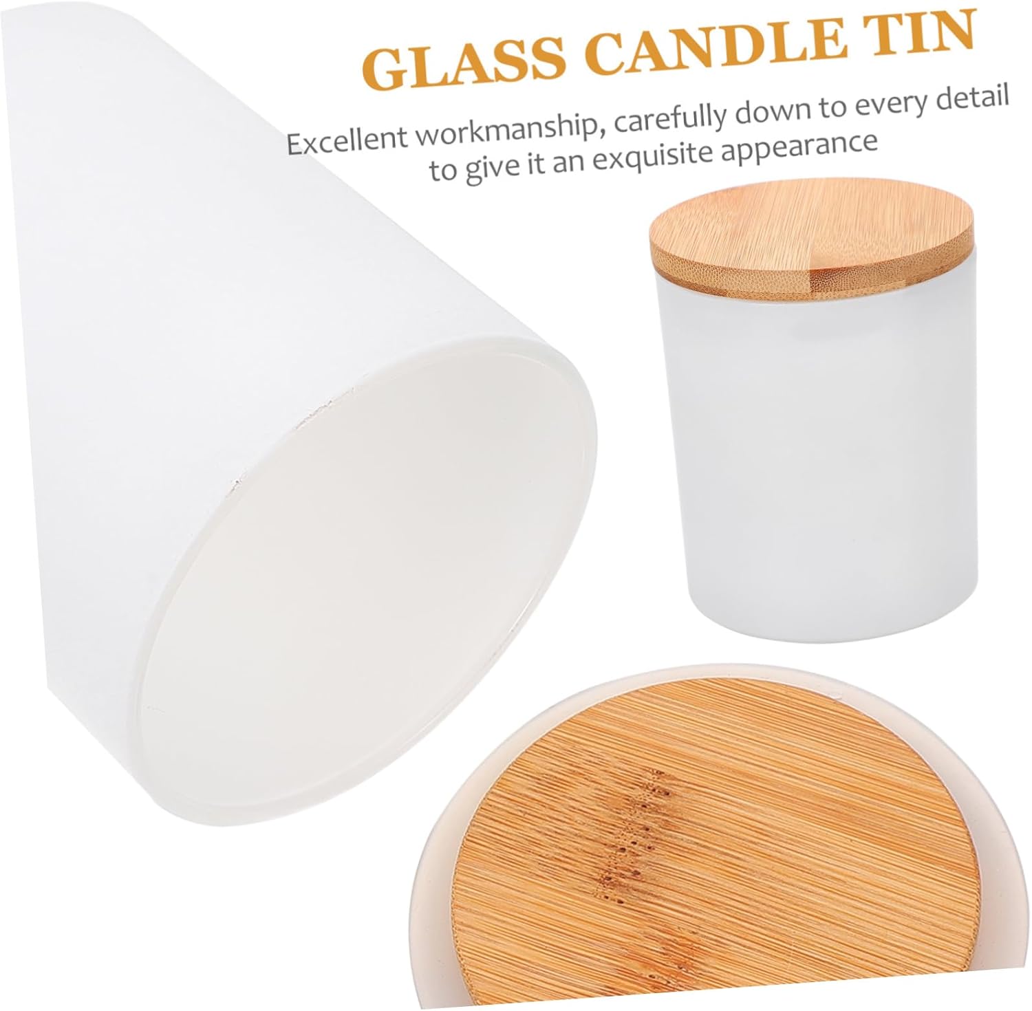 Gadpiparty 4Sets Aromatherapy Candle Jars with Lids Elegant Glass Candle Tins for DIY Scented Candles for Home and Relaxation Moments