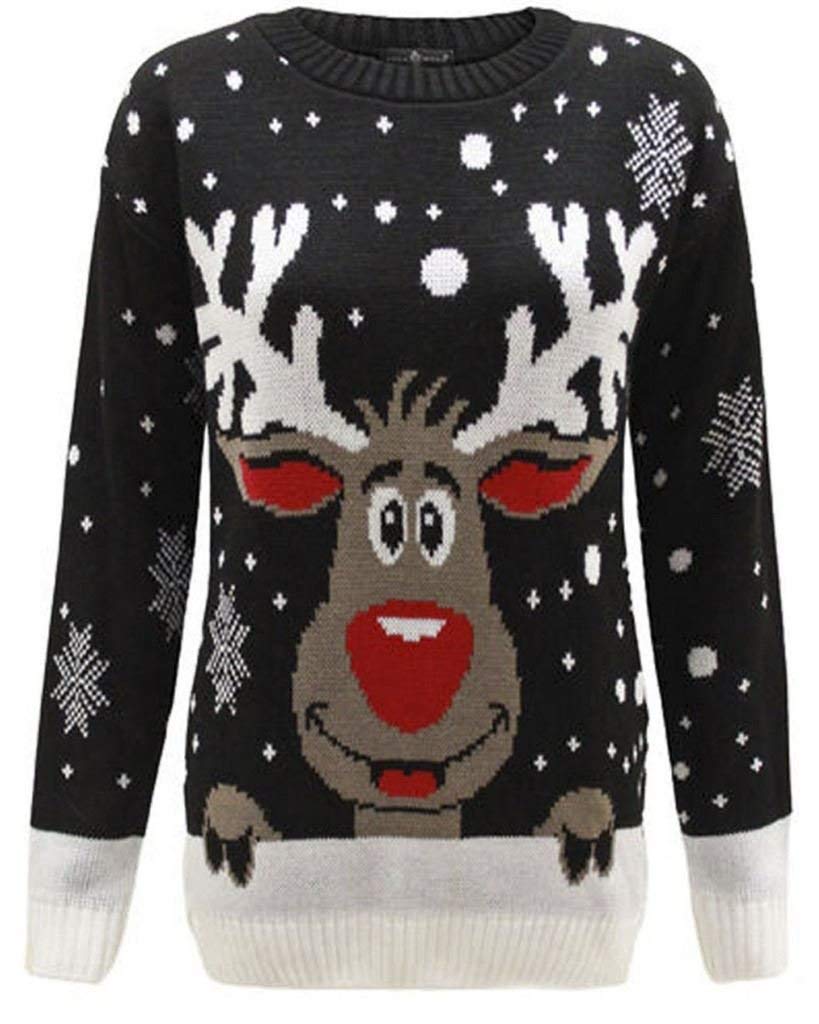 Pull de Noël renne pour enfant noir de 7 à 8 ans - 3