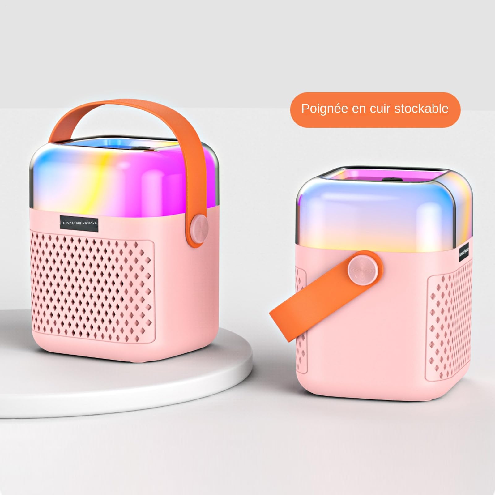 Micrófono Karaoke Portátil Altavoz De Canto Inalámbrico con 2 Micrófonos