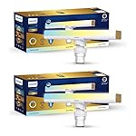 PHILIPS 10W B22 LED T-Bulb | 3 Colors in 1 LED Bulb | Scene Switch T-Bulb for Home & Decoration | Color: Tunable White | Pack of 2 | Gold Perform Series