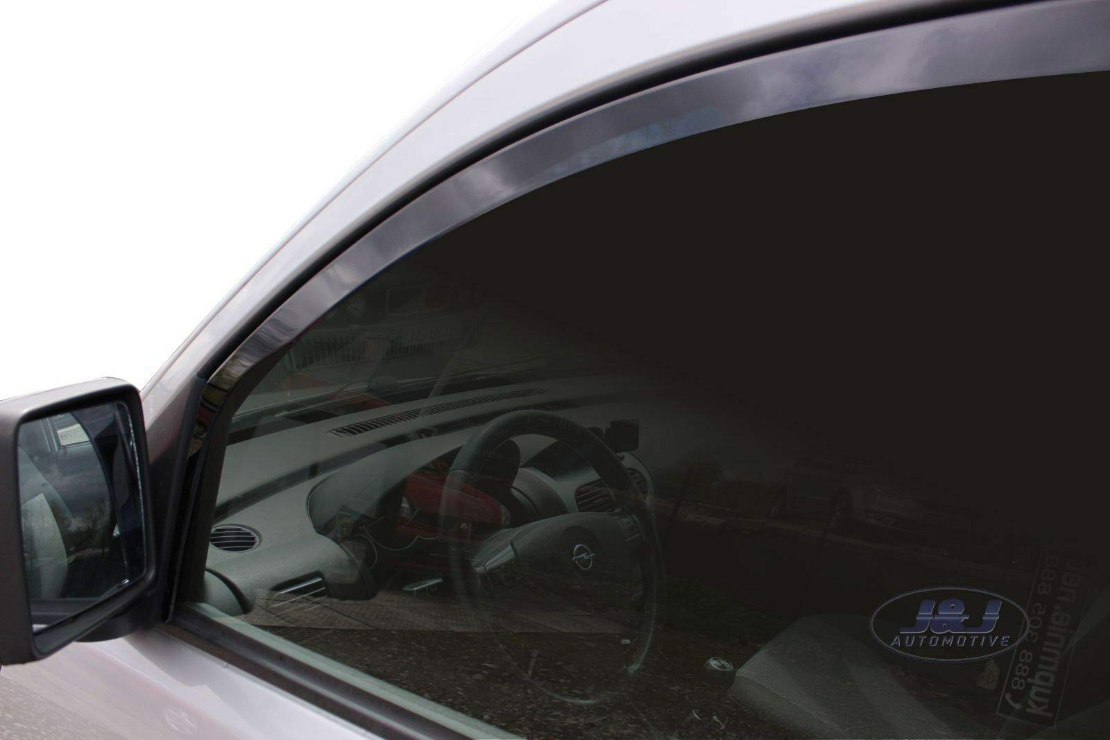 J&J AUTOMOTIVE Windabweiser passend für Opel Combo C 2002-2011 2tlg, Heko Regenabweiser Vorne Getönt Dunkel Passform