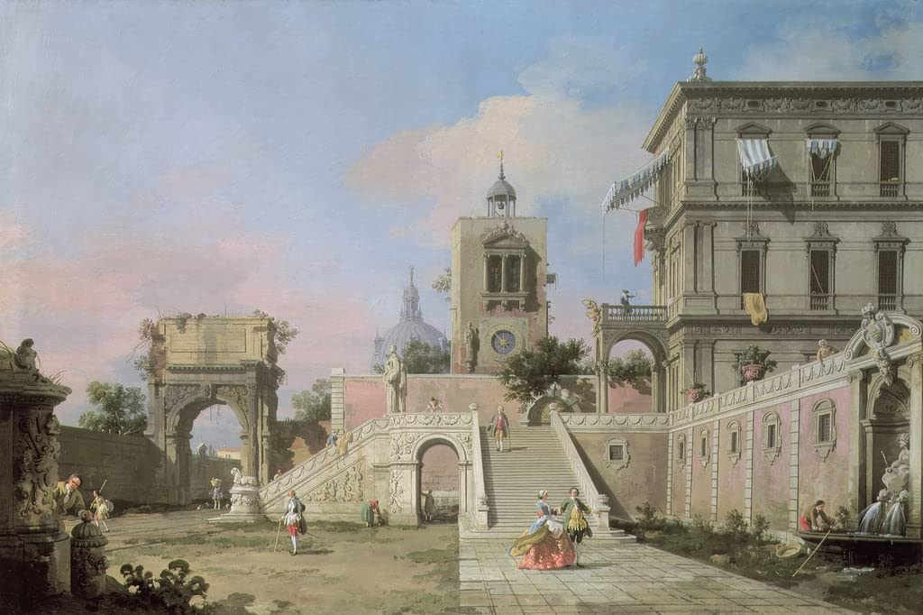 Cuadro en lienzo de palacio clásico para oficina, impresión de 60x90cm 5