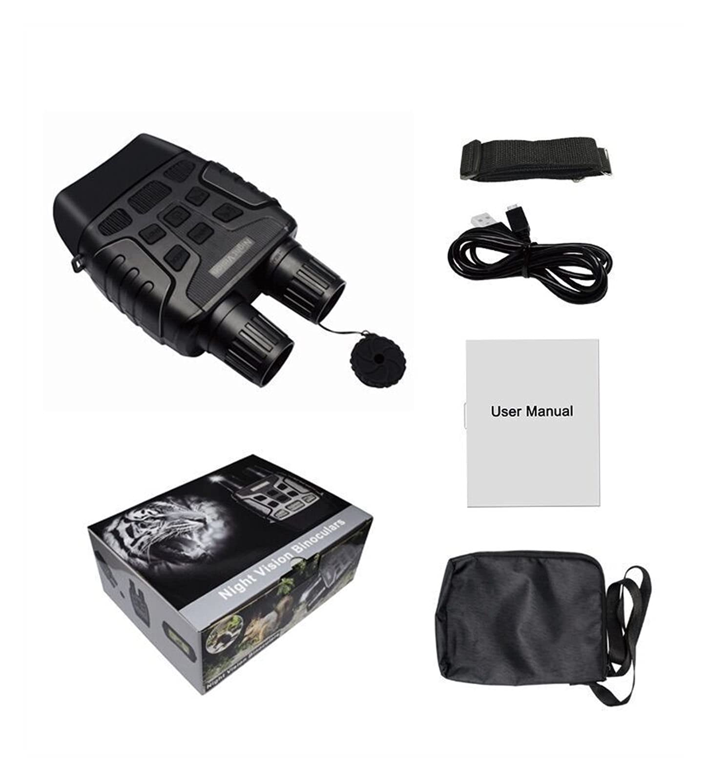 Monoculaire De Chasse Vision Nocturne Dispositif De Vision 1080P HD Infrarouge Zoom Numerique 5x Item 10611609
