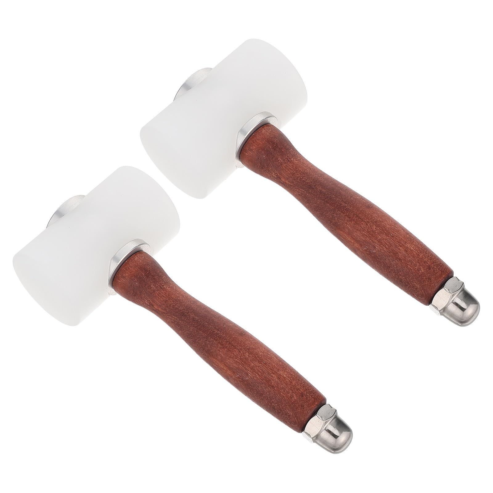 Martillo para cuero MERRYHAPY de nylon con mango de madera para grabado de piel 2 piezas