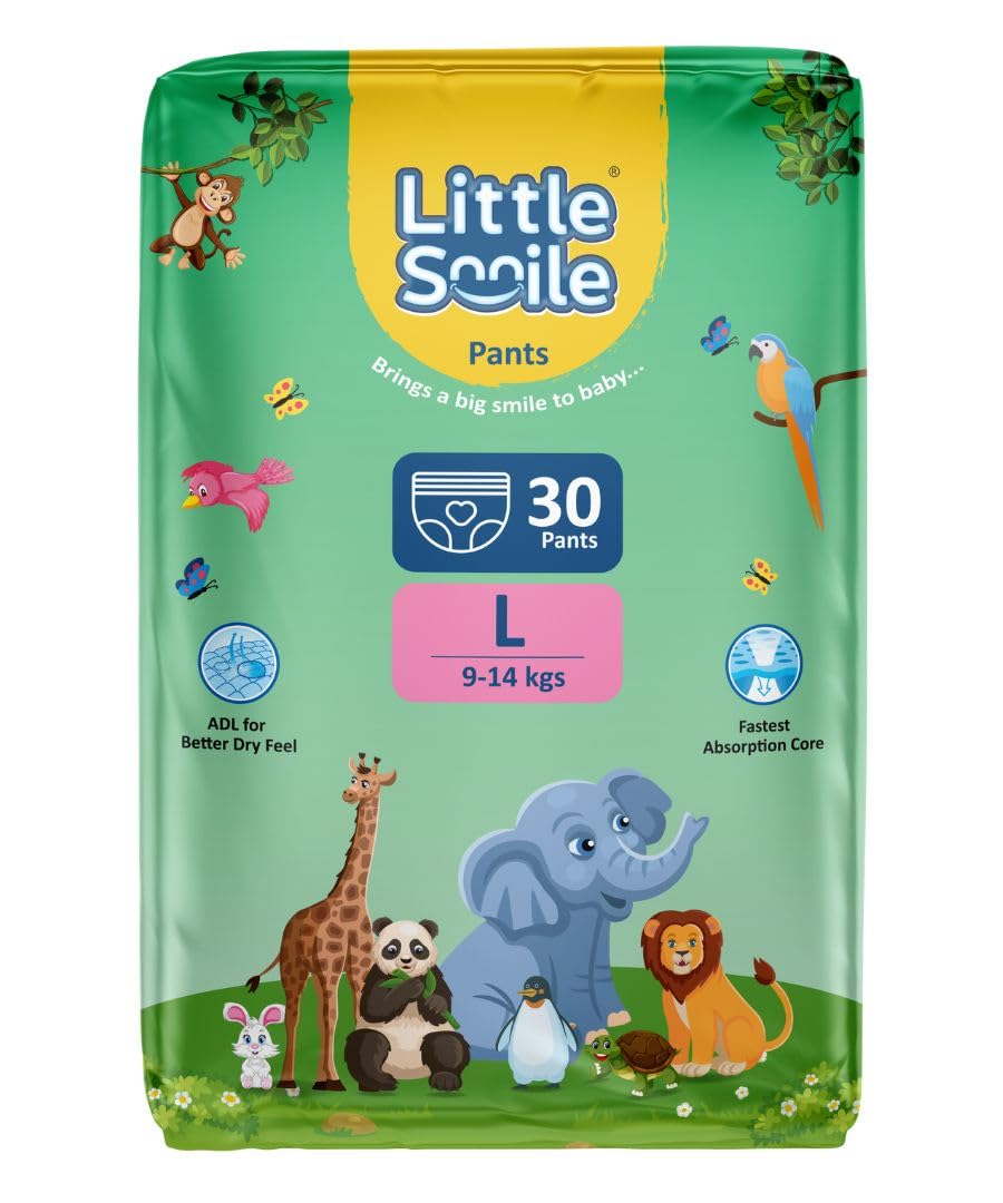 LITTLESMILE Baby Pants Extra Absorb Diapers - Large -30 Pieces-image-35